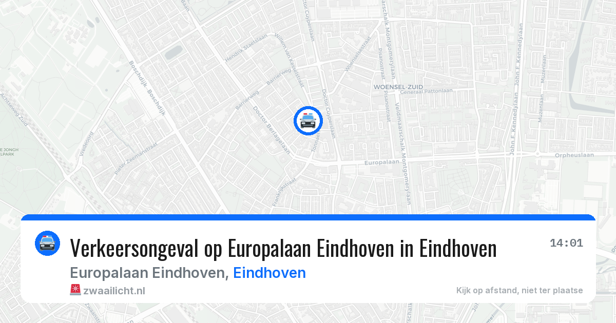 Verkeersongeval op Europalaan Eindhoven in Eindhoven — 16 jun 2026