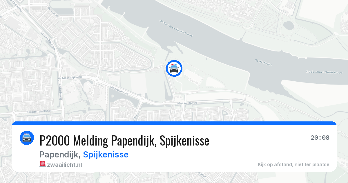 P2000 Melding Papendijk, Spijkenisse — 9 aug 2026