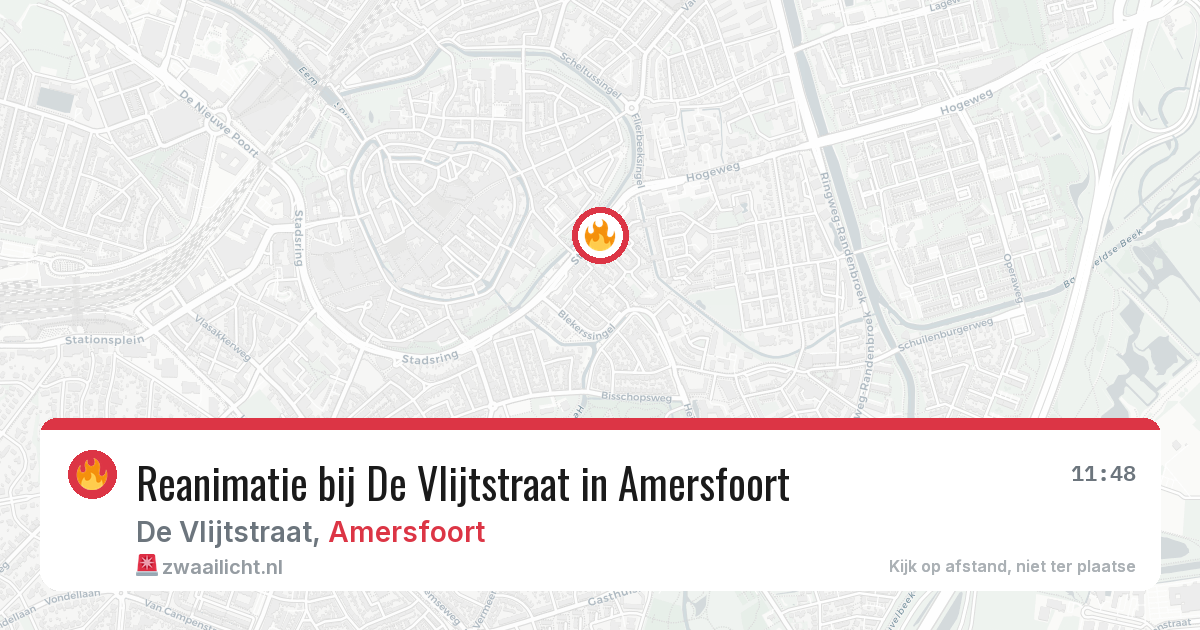 Reanimatie bij De Vlijtstraat in Amersfoort — 8 mrt 2026