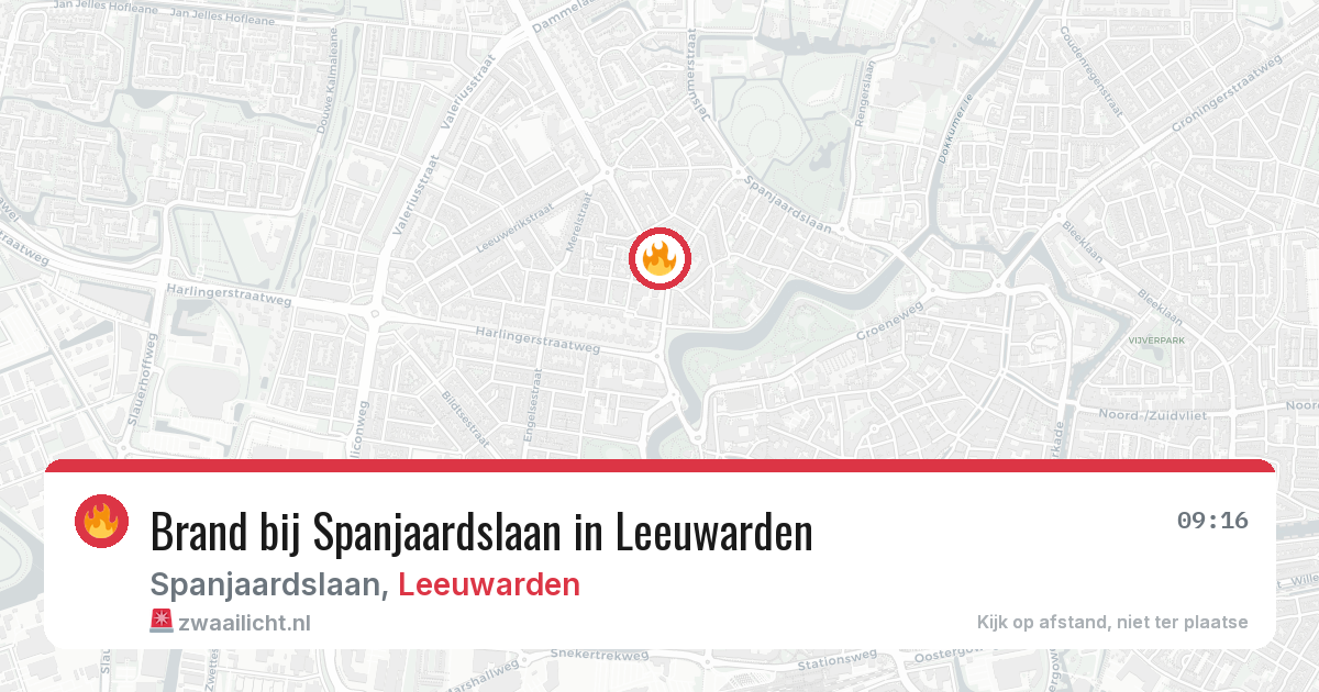 Brand bij Spanjaardslaan in Leeuwarden — 30 jun 2026