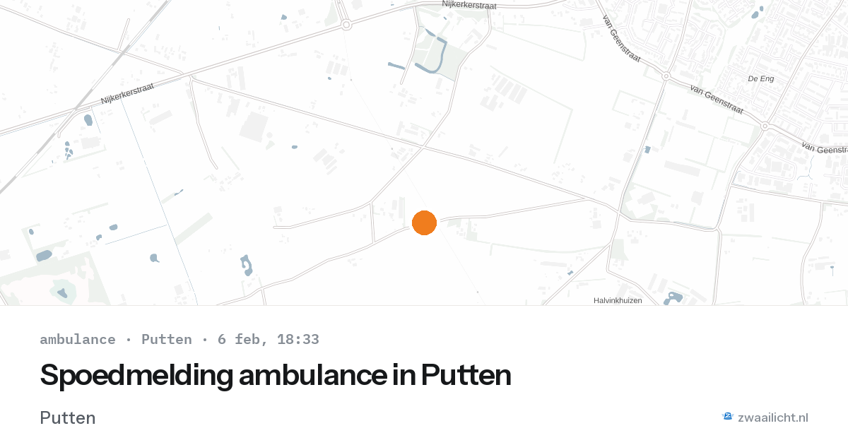 Spoedmelding ambulance in Putten — 6 feb 2026