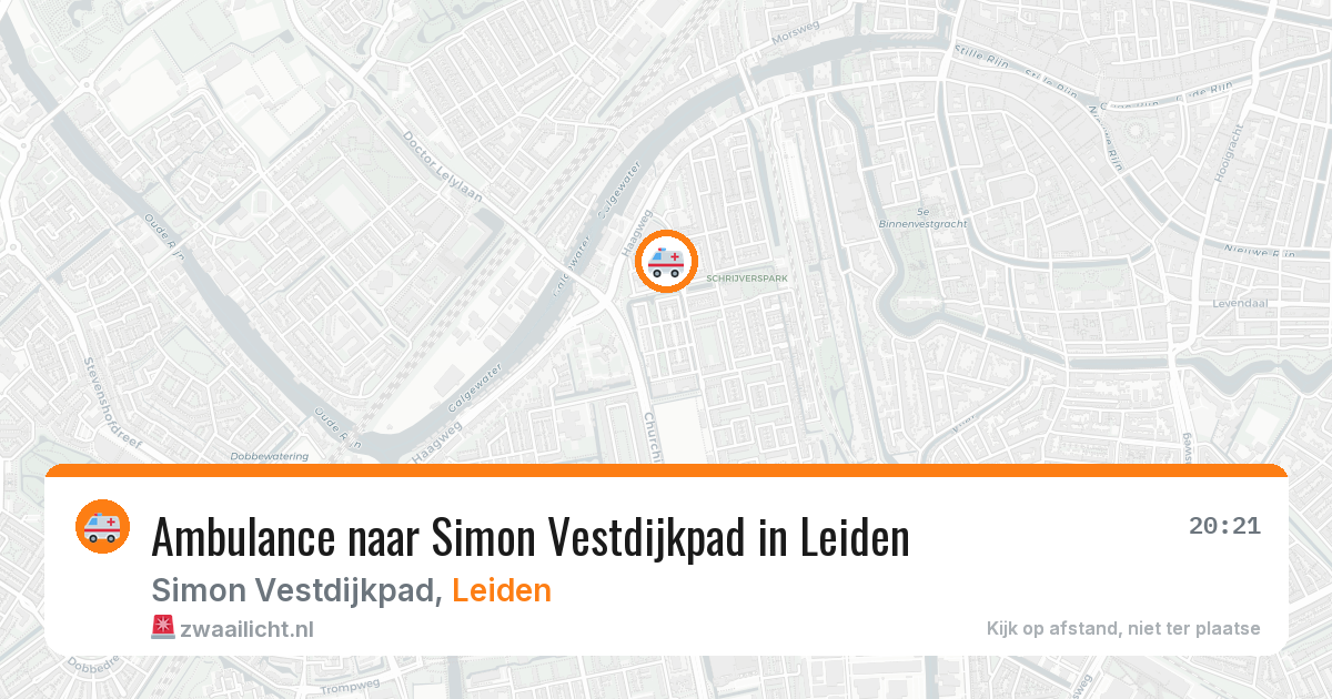 Ambulance naar Simon Vestdijkpad in Leiden — 7 jun 2026