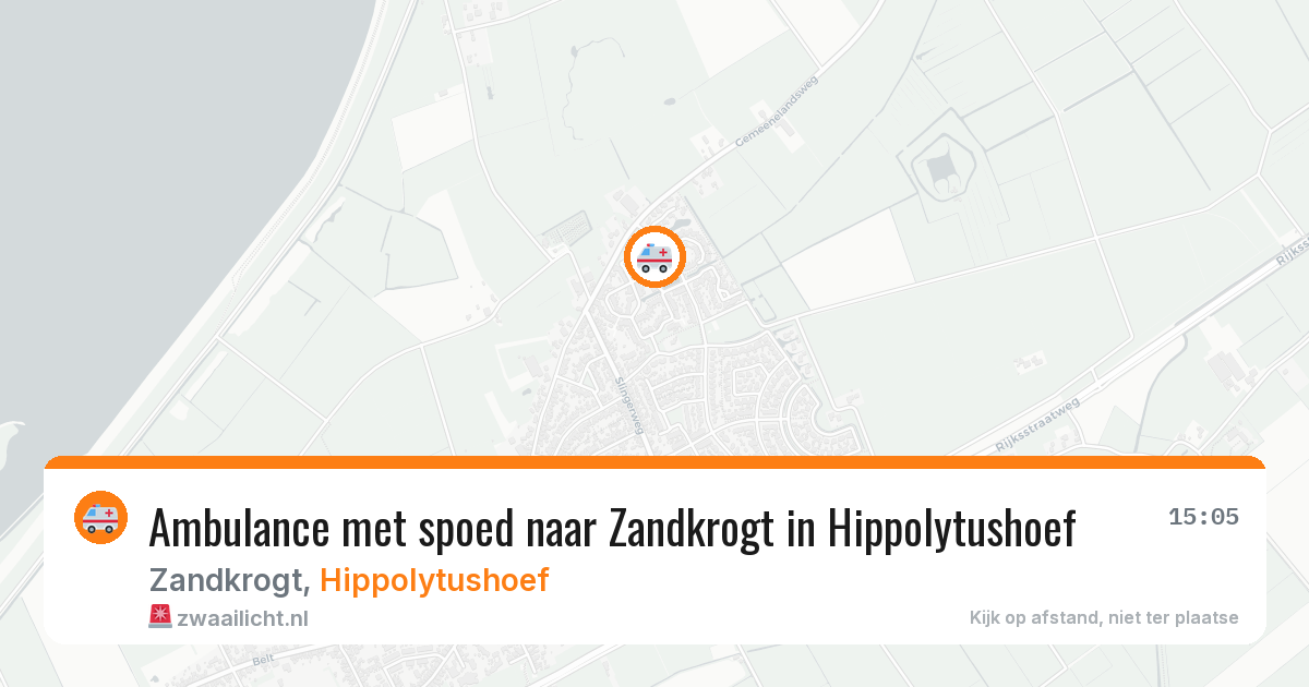 Ambulance met spoed naar Zandkrogt in Hippolytushoef — 17 mei 2026