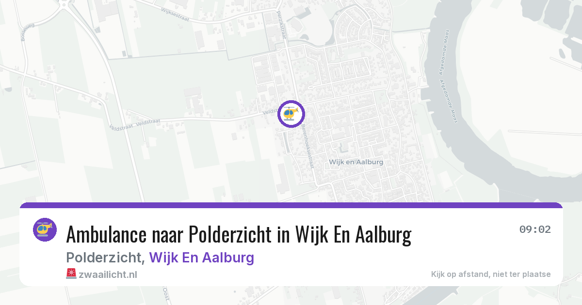 Ambulance naar Polderzicht in Wijk En Aalburg — 17 mei 2026