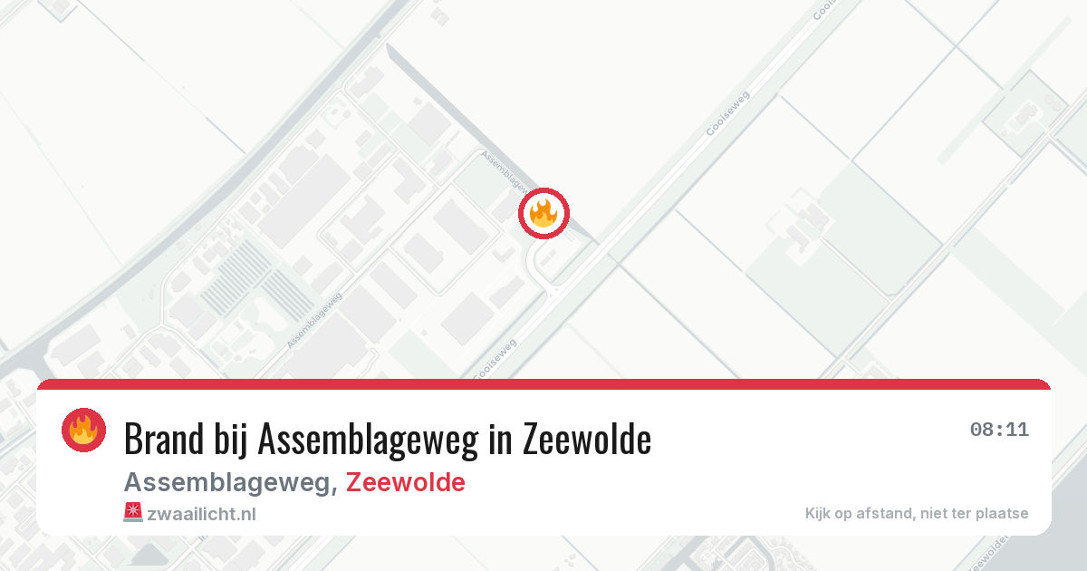 Brand bij Assemblageweg in Zeewolde — 6 aug 2026