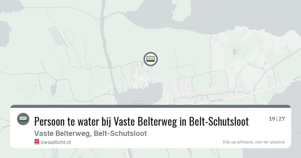 Persoon te water bij Vaste Belterweg in Belt-Schutsloot — 9 apr 2026