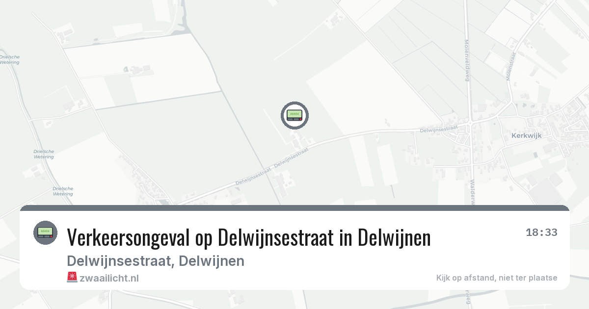 Verkeersongeval op Delwijnsestraat in Delwijnen — 28 jul 2026