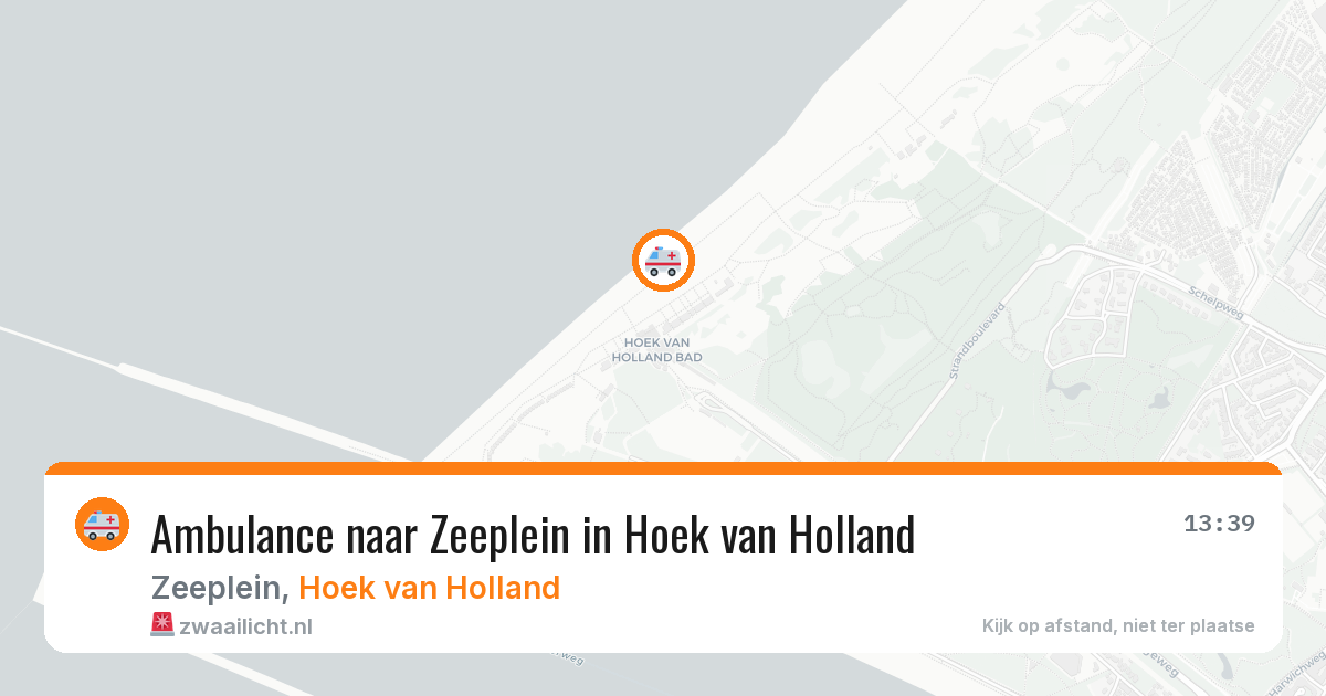 Ambulance naar Zeeplein in Hoek van Holland — 1 aug 2026