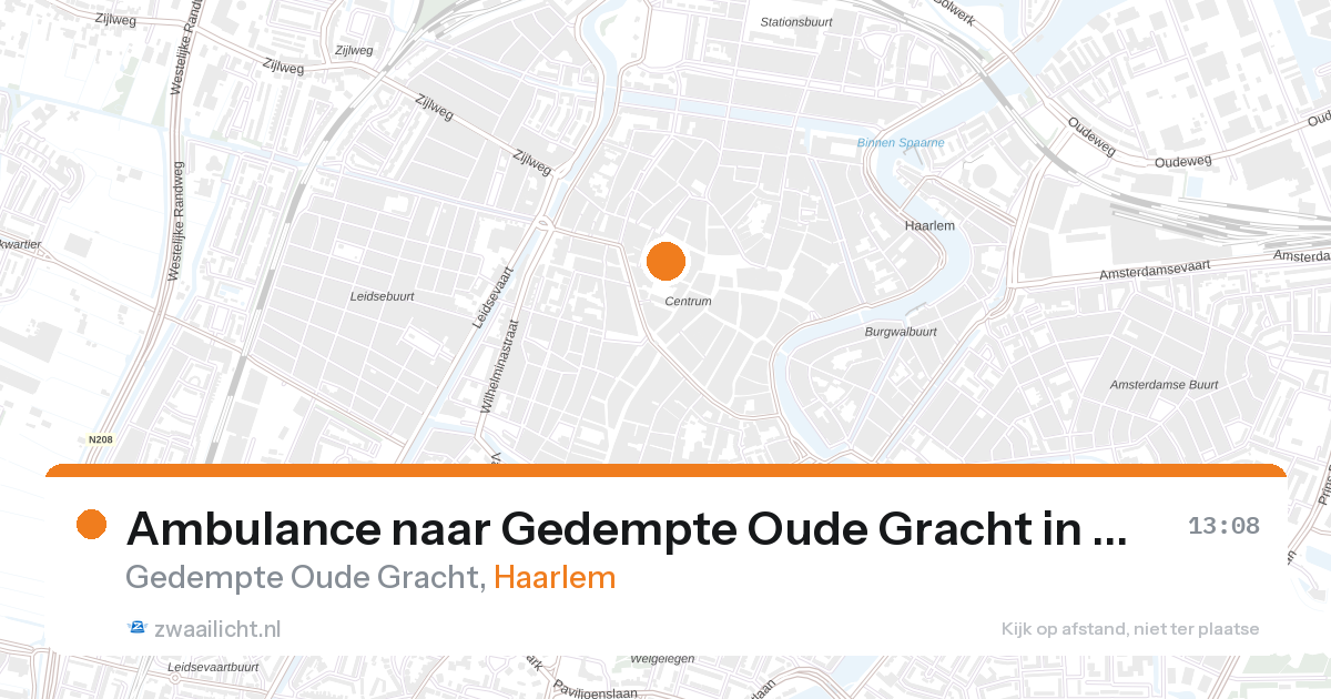 Ambulance naar Gedempte Oude Gracht in Haarlem — 28 aug 2026