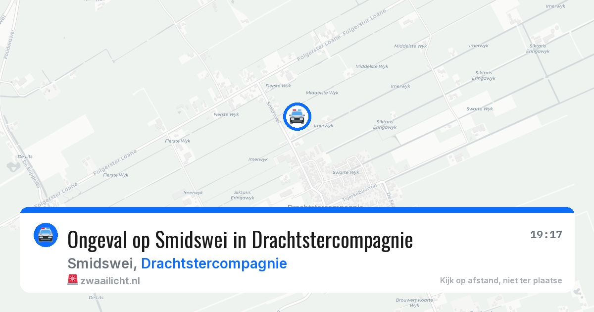 Ongeval op Smidswei in Drachtstercompagnie — 20 jun 2026