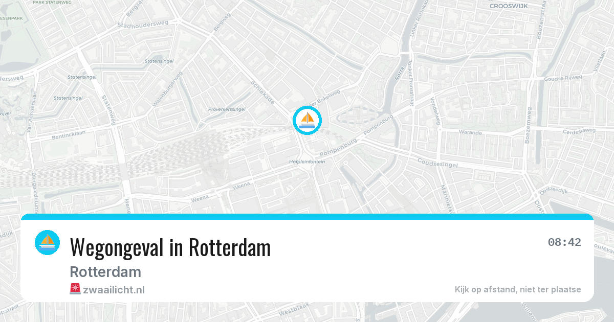 Wegongeval in Rotterdam — 26 jun 2026