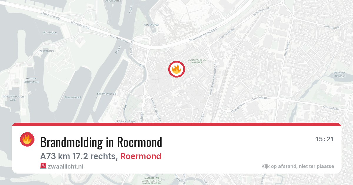 Brandmelding in Roermond — 18 jun 2026