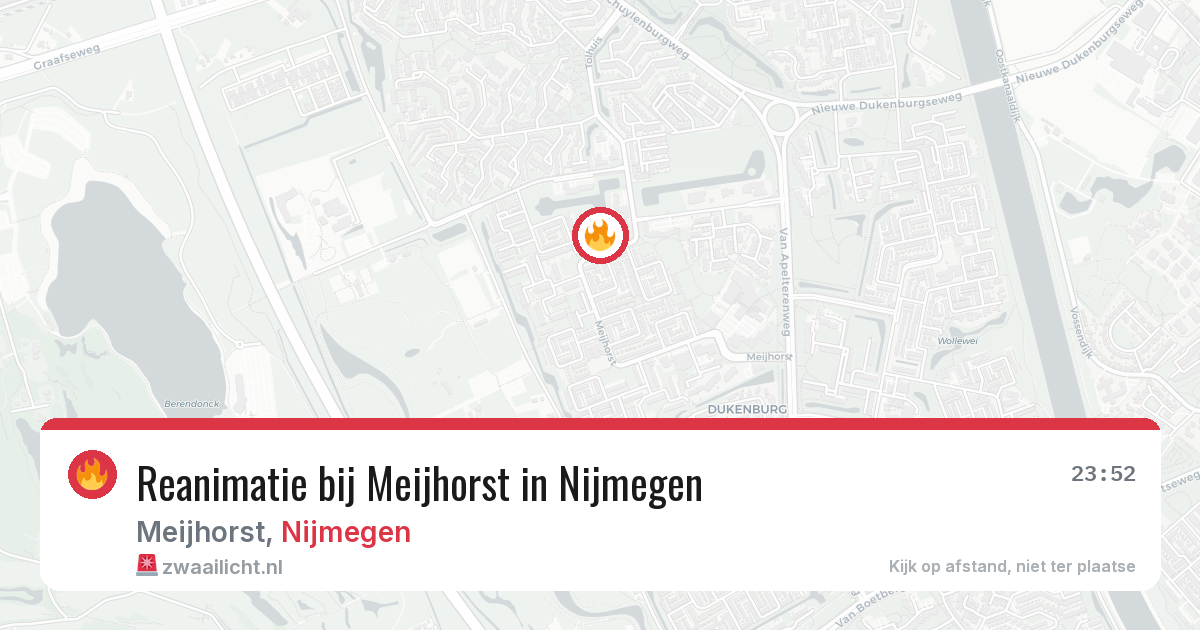 Reanimatie bij Meijhorst in Nijmegen — 15 jun 2026