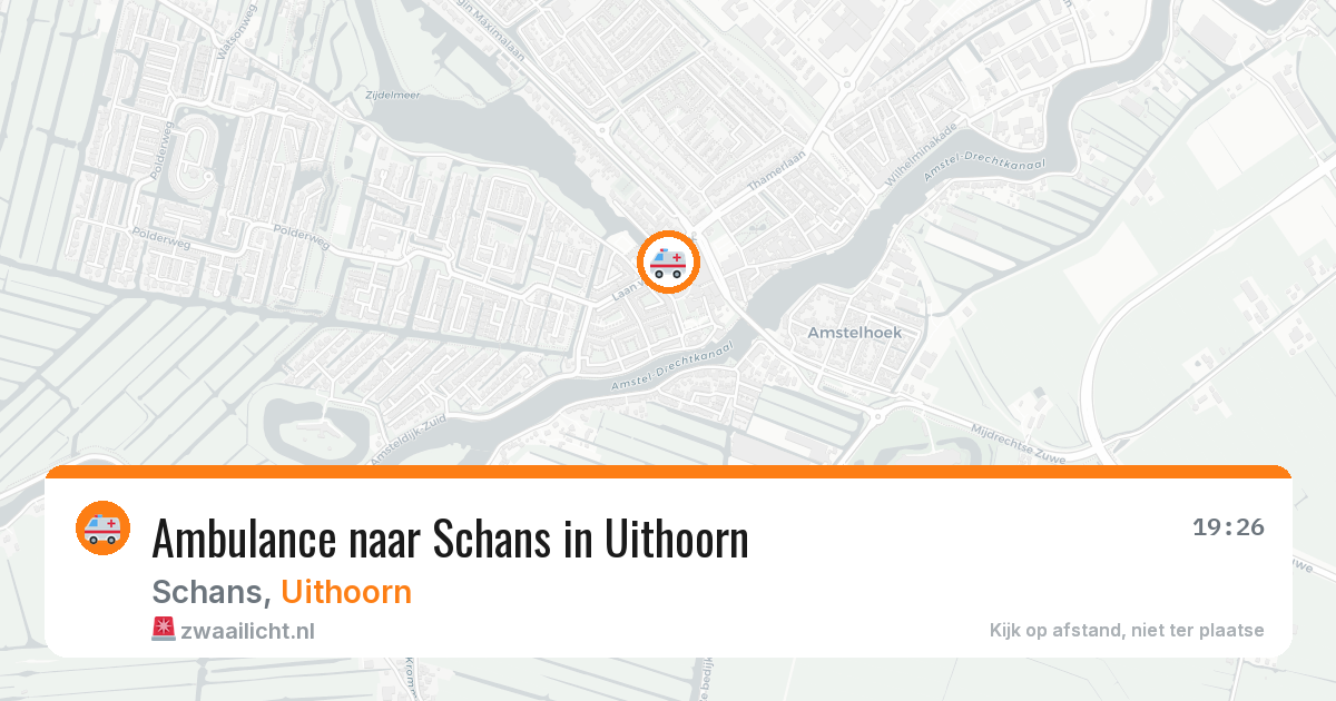 Ambulance naar Schans in Uithoorn — 12 aug 2026