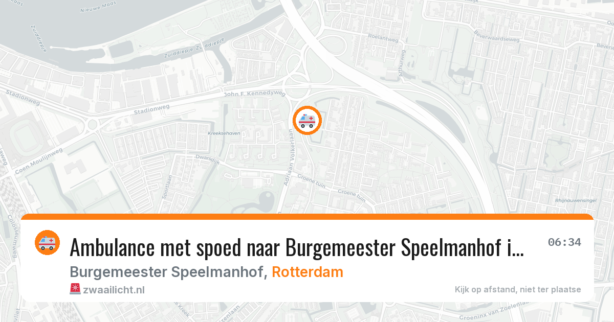 Ambulance met spoed naar Burgemeester Speelmanhof in Rotterdam — 7 jul 2026