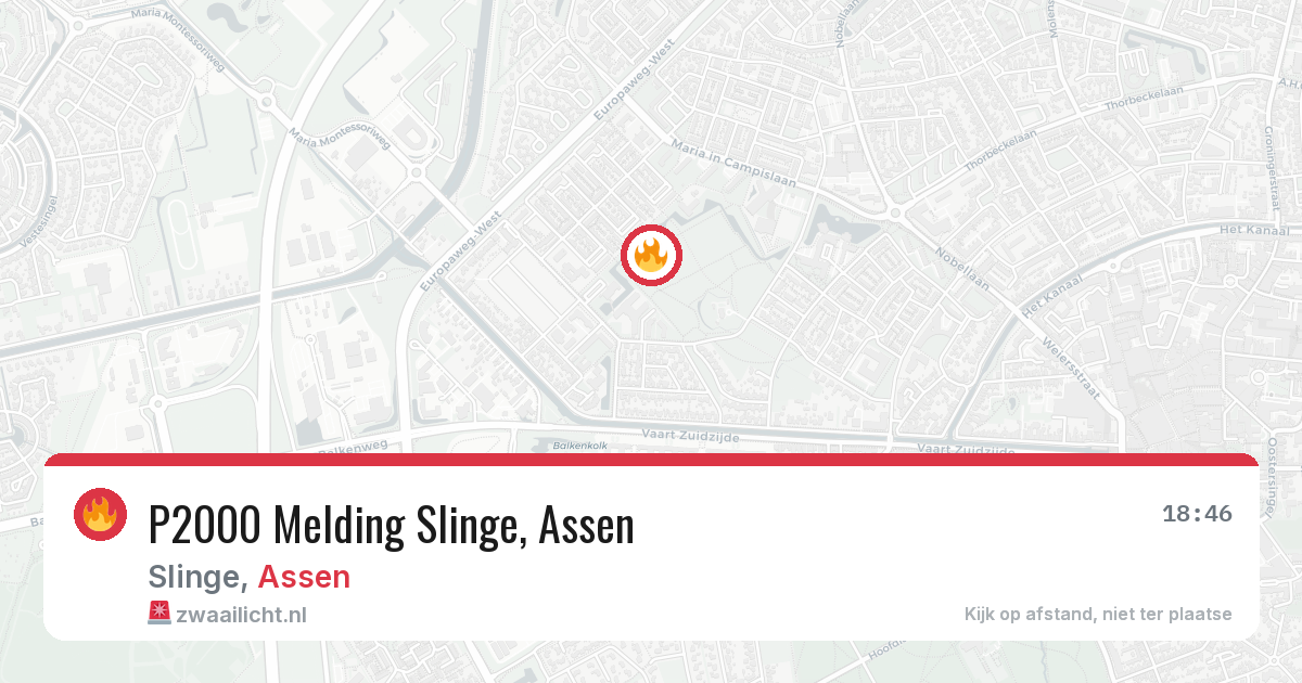 P2000 Melding Slinge, Assen — 7 aug 2026