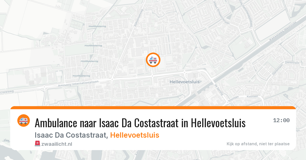 Ambulance naar Isaac Da Costastraat in Hellevoetsluis — 31 mei 2026