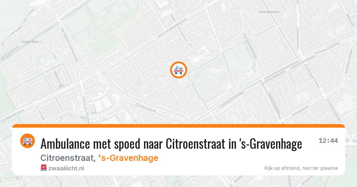 Ambulance met spoed naar Citroenstraat in 's-Gravenhage — 5 aug 2026