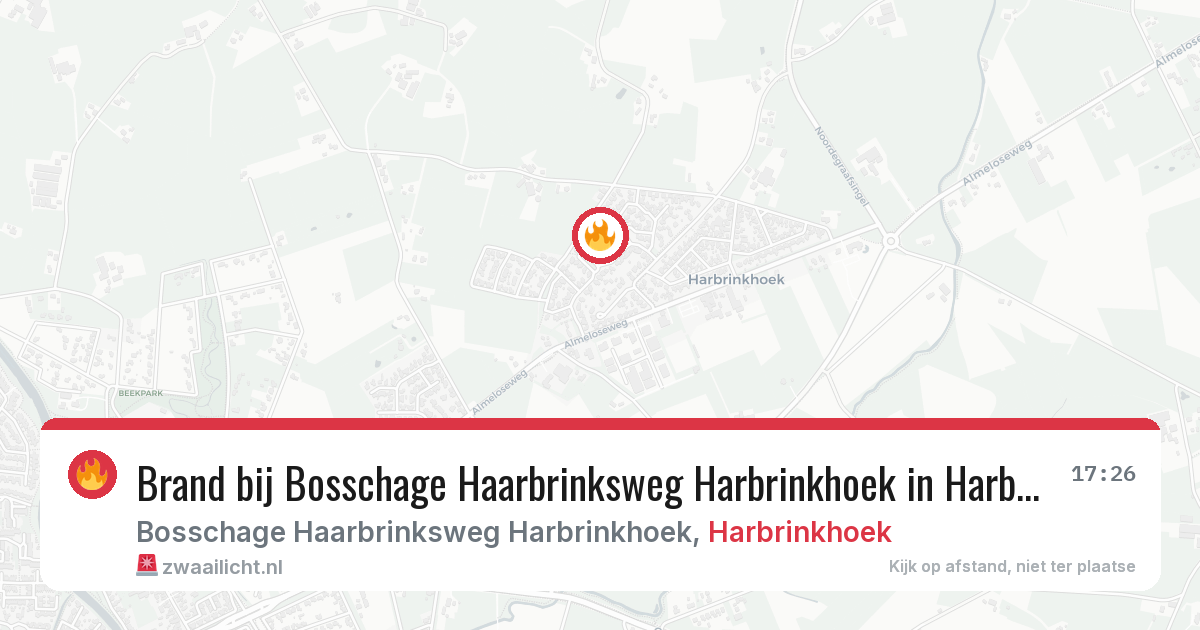 Brand bij Bosschage Haarbrinksweg Harbrinkhoek in Harbrinkhoek — 4 aug 2026