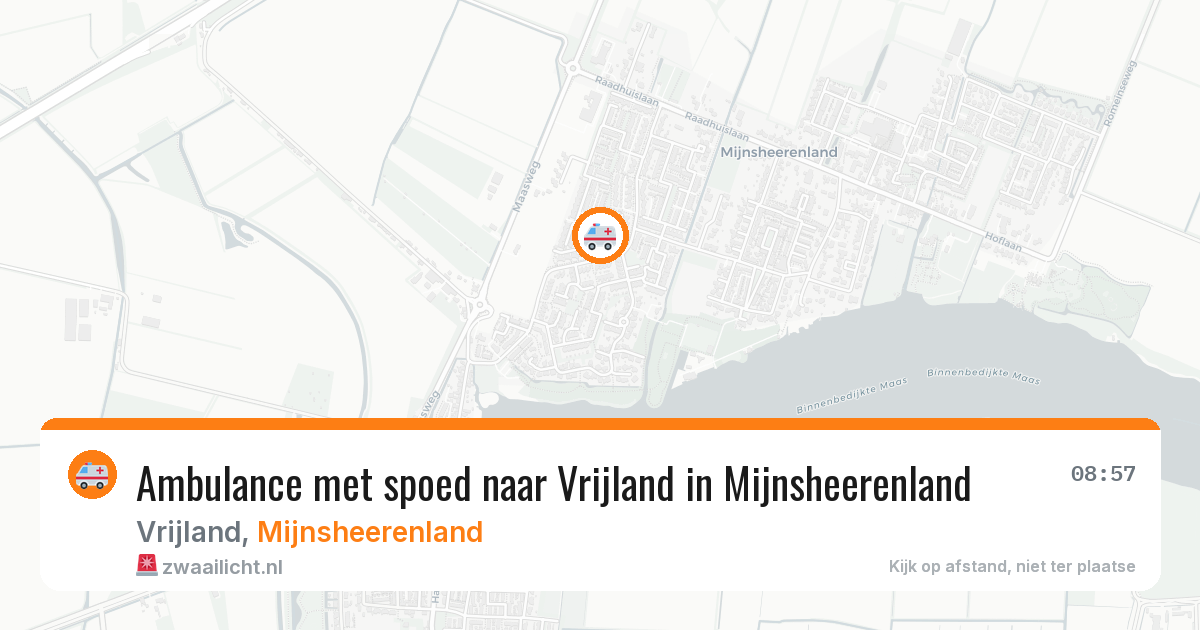 Ambulance met spoed naar Vrijland in Mijnsheerenland — 17 jun 2026