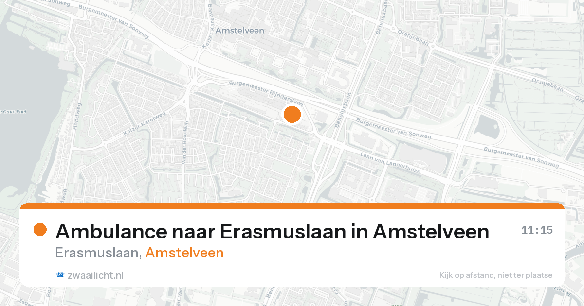 Ambulance naar Erasmuslaan in Amstelveen — 25 mei 2026