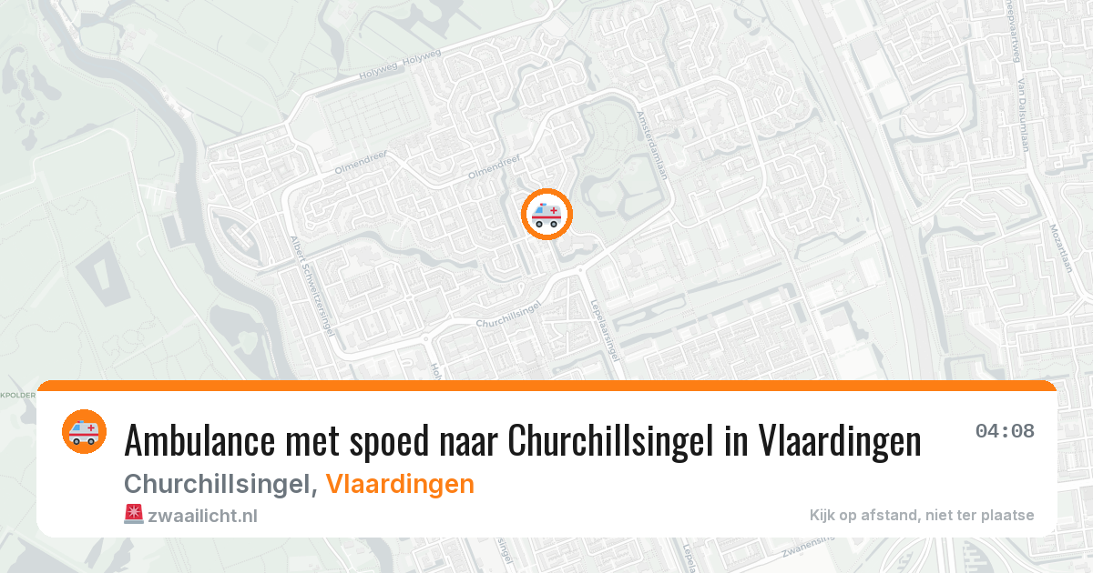 Ambulance met spoed naar Churchillsingel in Vlaardingen — 9 jun 2026