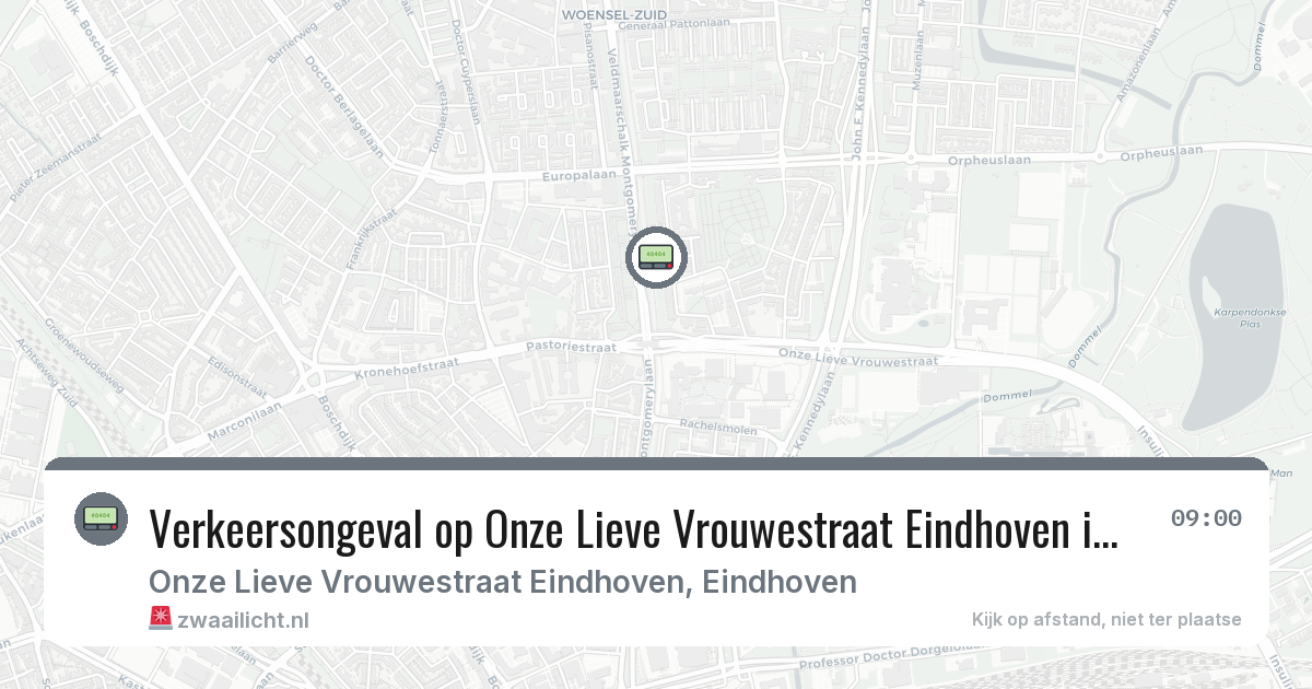 Verkeersongeval op Onze Lieve Vrouwestraat Eindhoven in Eindhoven — 13 mrt 2026