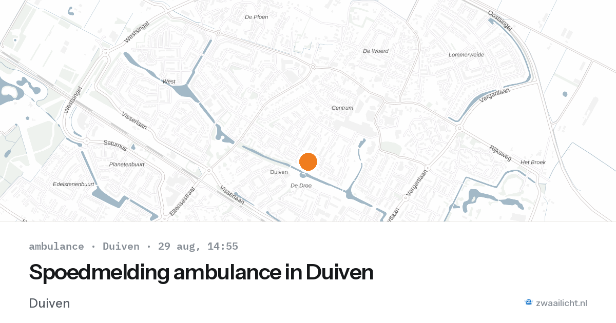 Spoedmelding ambulance in Duiven — 29 aug 2026