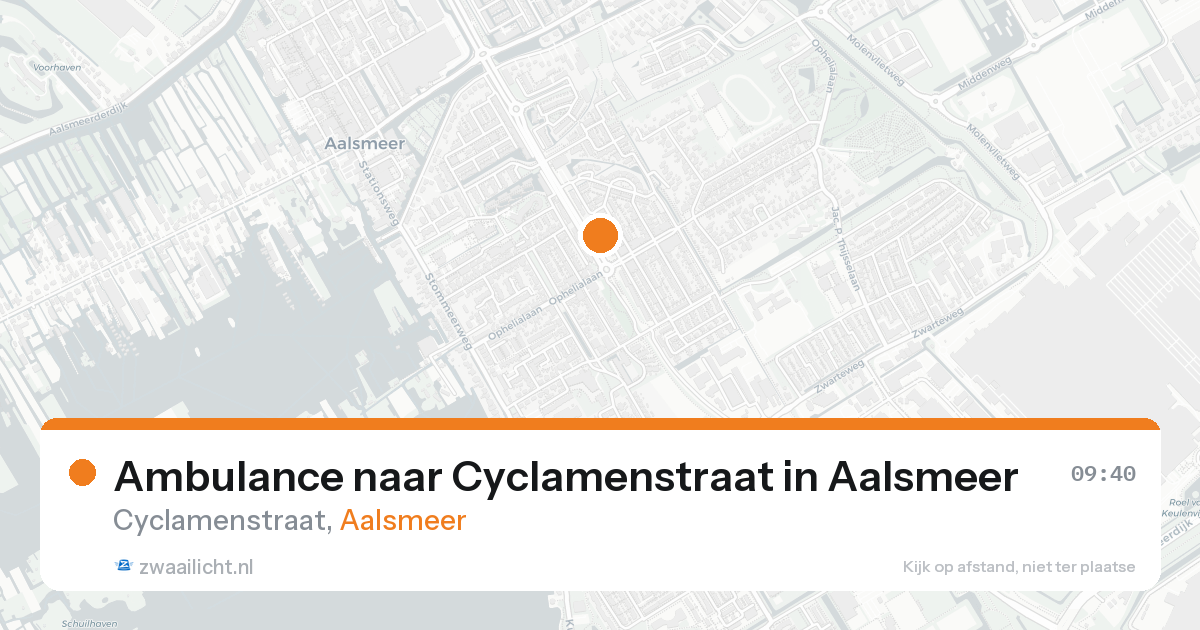 Ambulance naar Cyclamenstraat in Aalsmeer — 30 mei 2026