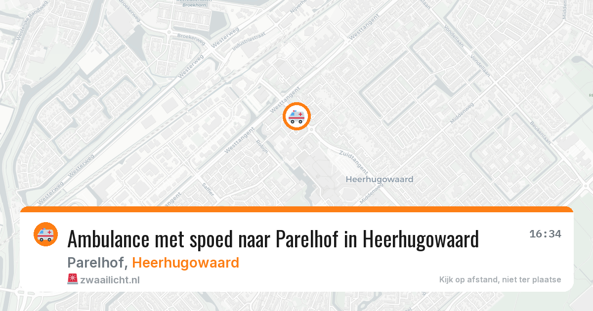 Ambulance met spoed naar Parelhof in Heerhugowaard — 1 mei 2026