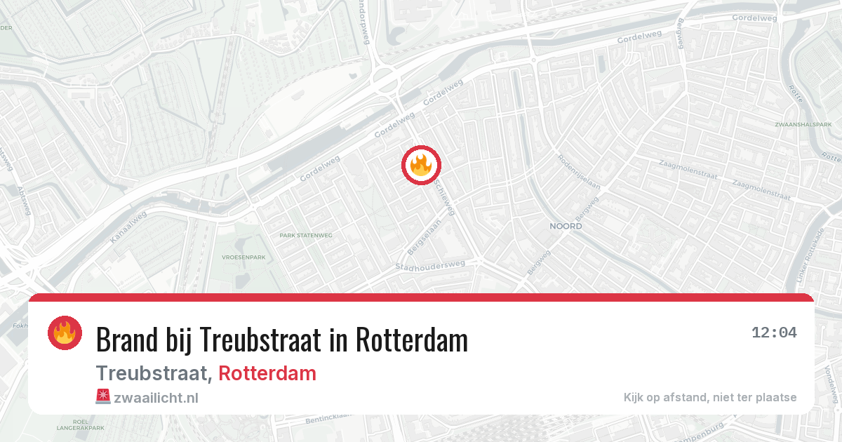 Brand bij Treubstraat in Rotterdam — 26 jul 2026