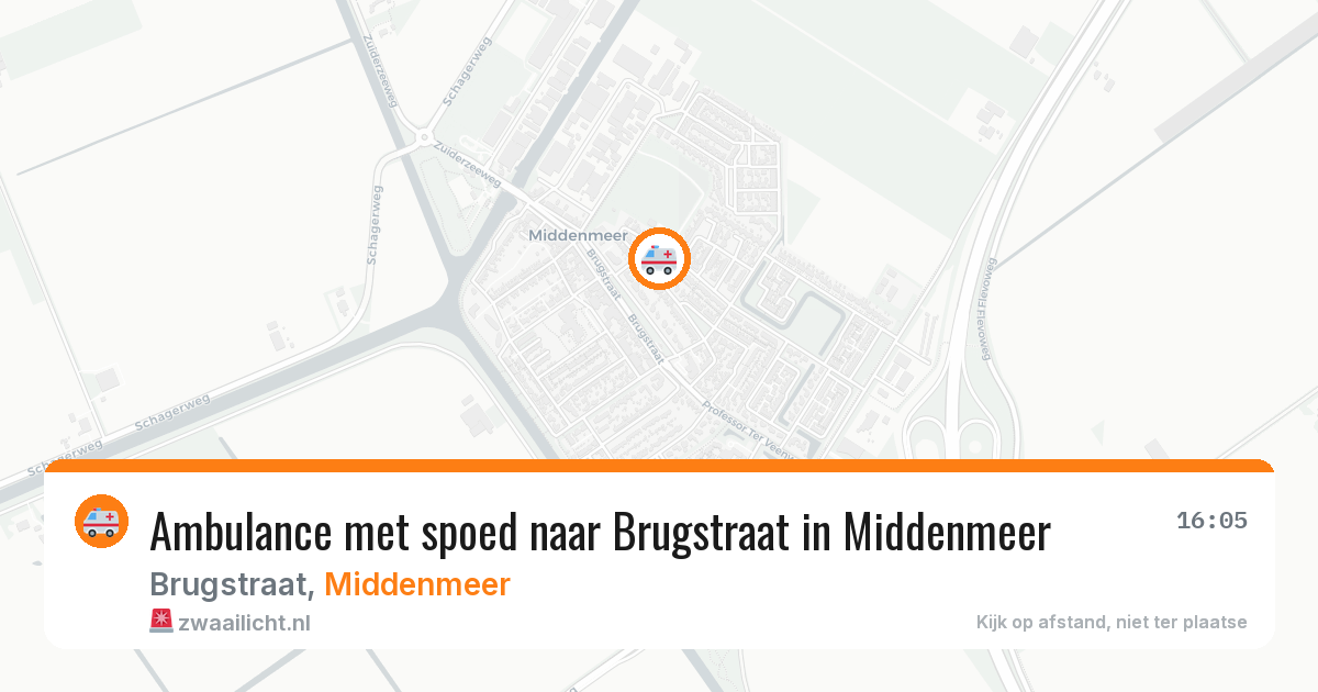 Ambulance met spoed naar Brugstraat in Middenmeer — 2 aug 2026