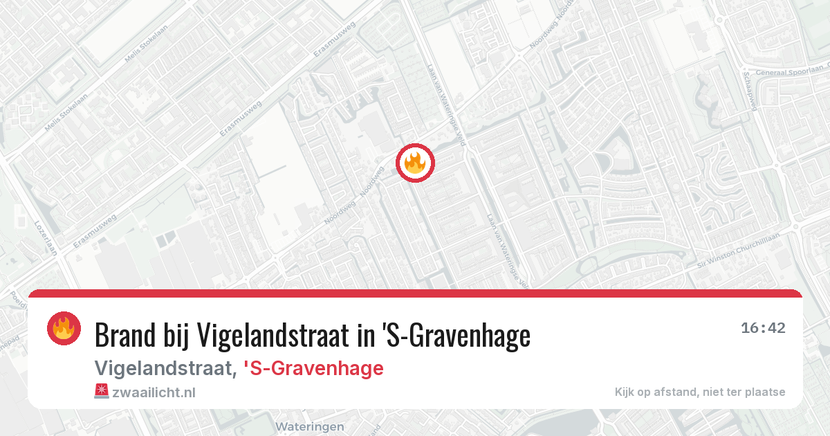 Brand bij Vigelandstraat in 'S-Gravenhage — 11 mei 2026