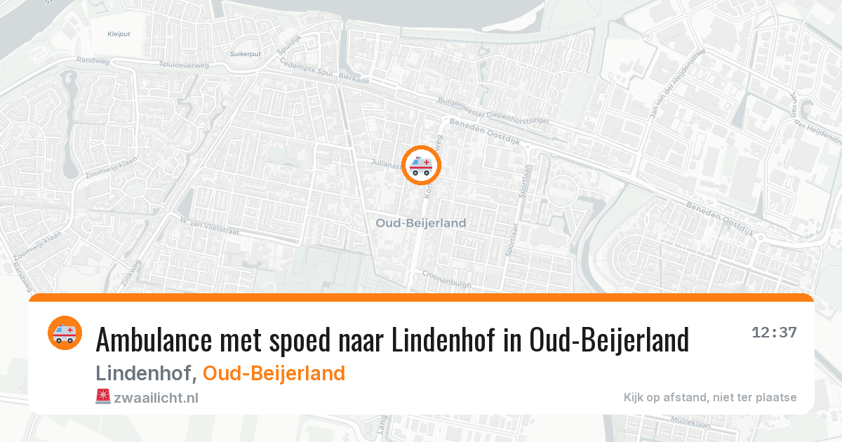 Ambulance met spoed naar Lindenhof in Oud-Beijerland — 20 apr 2026