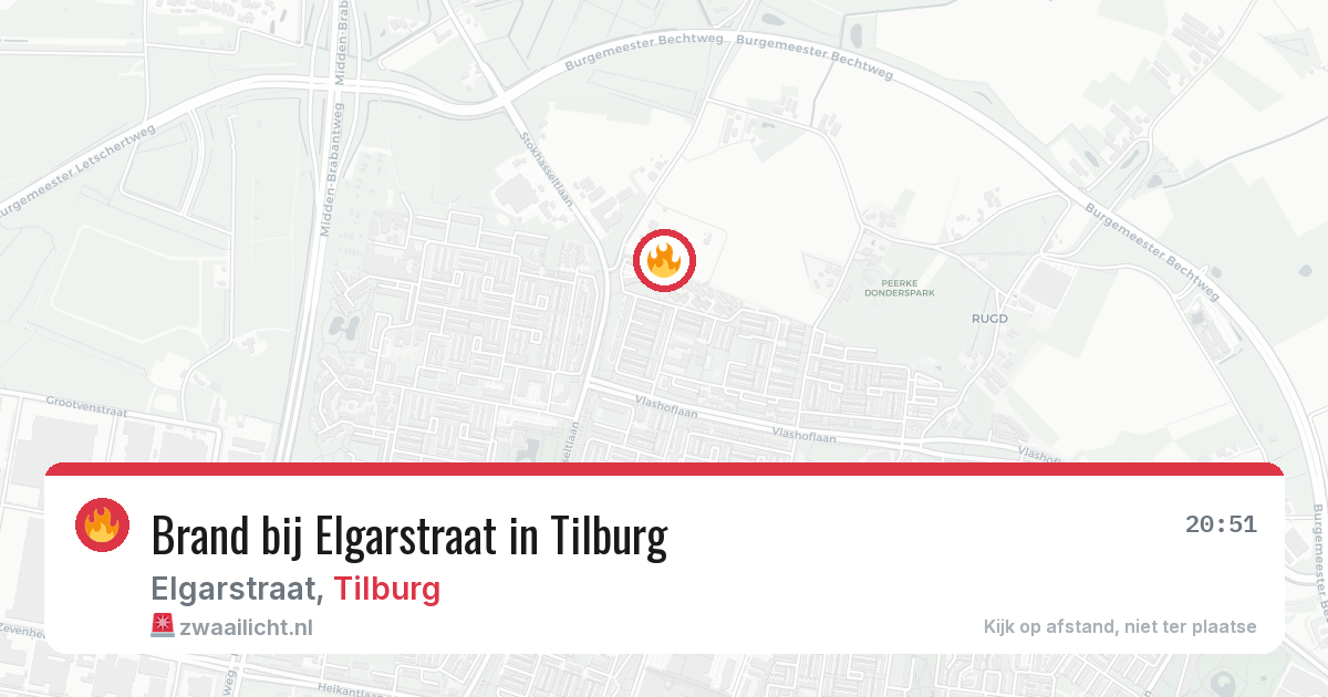 Brand bij Elgarstraat in Tilburg — 4 jul 2026