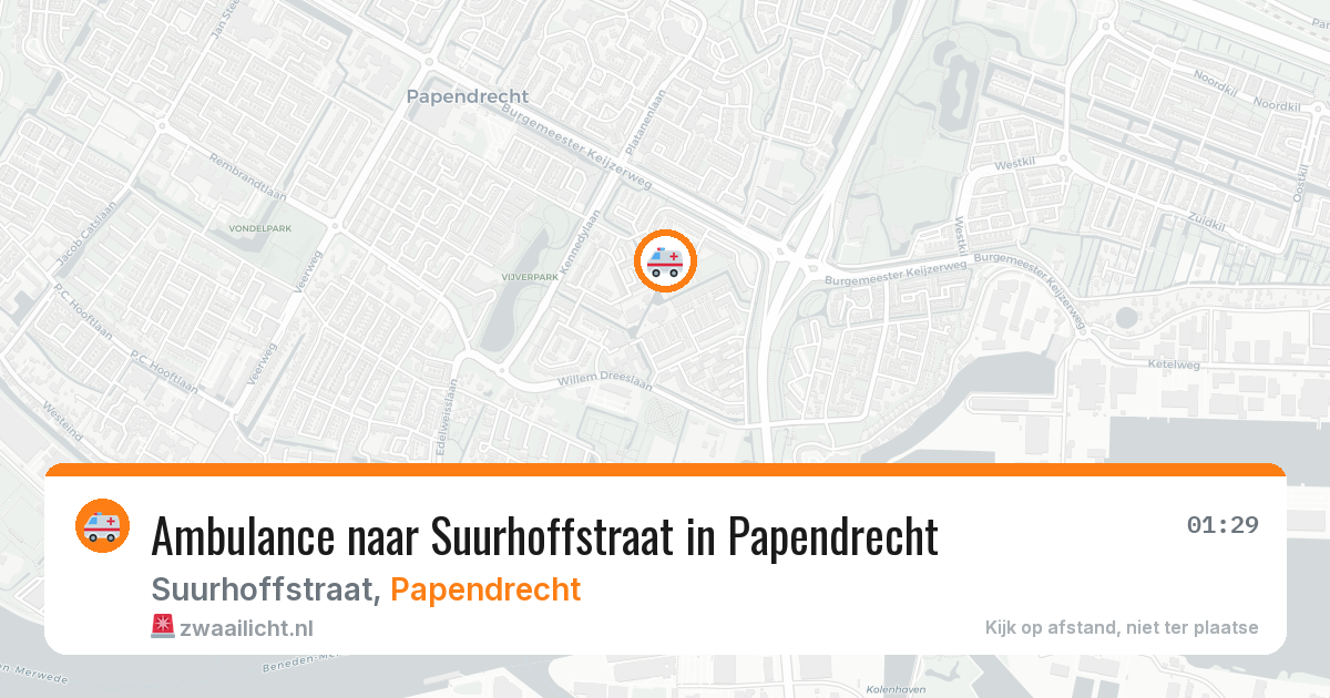 Ambulance naar Suurhoffstraat in Papendrecht — 20 jun 2026