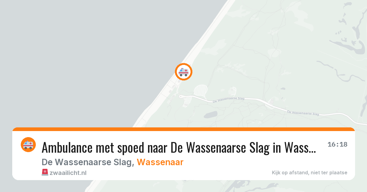 Ambulance met spoed naar De Wassenaarse Slag in Wassenaar — 1 apr 2026