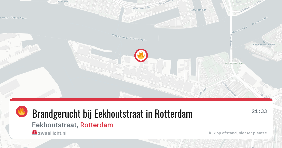 Brandgerucht bij Eekhoutstraat in Rotterdam — 13 apr 2026