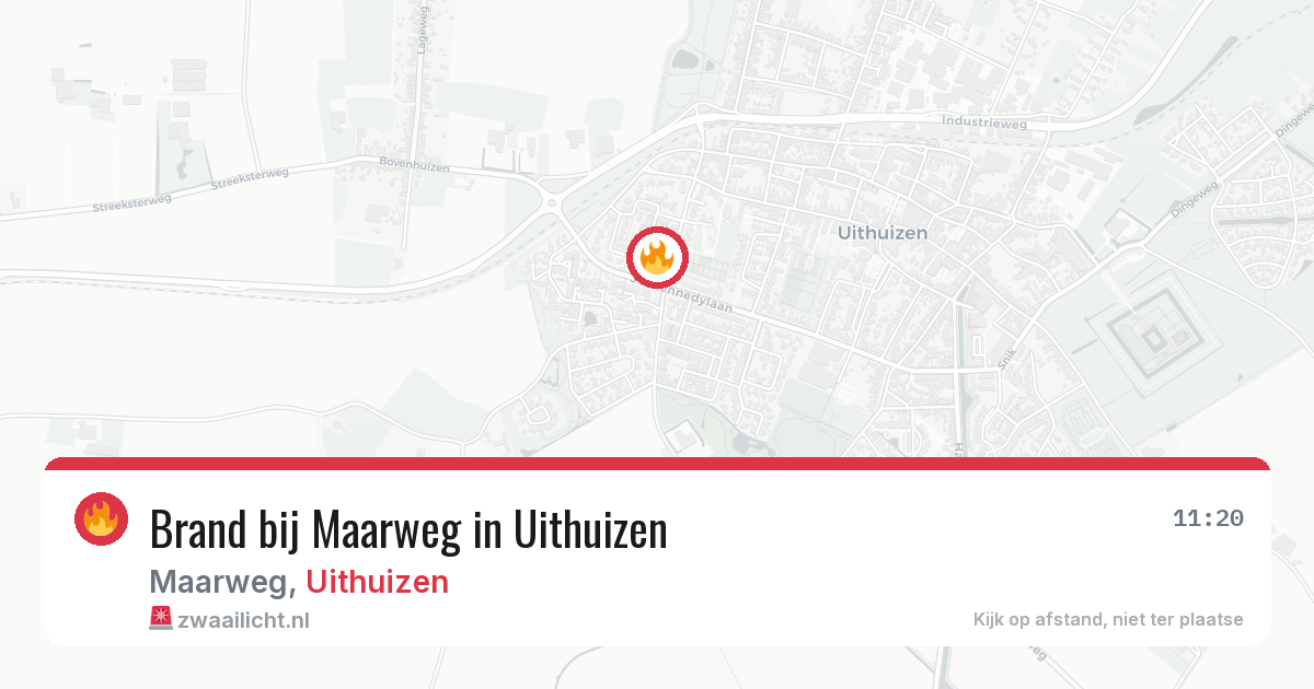 Brand bij Maarweg in Uithuizen — 30 jul 2026