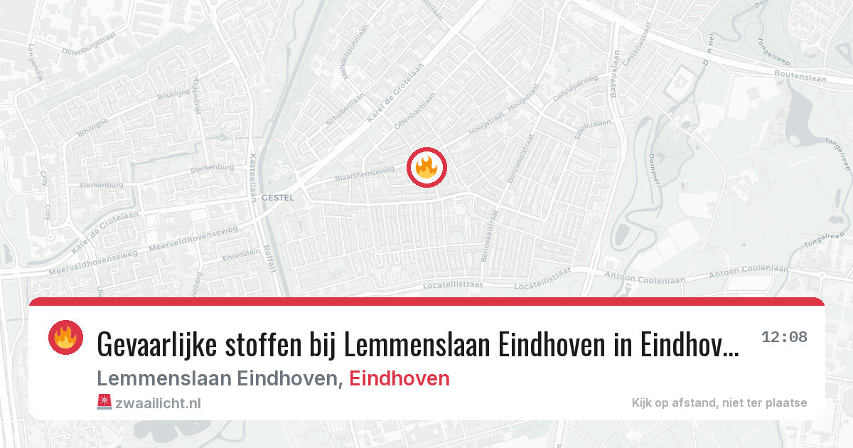 Gevaarlijke stoffen bij Lemmenslaan Eindhoven in Eindhoven — 1 jul 2026