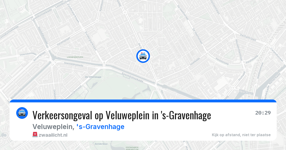 Verkeersongeval op Veluweplein in 's-Gravenhage — 21 jan 2026