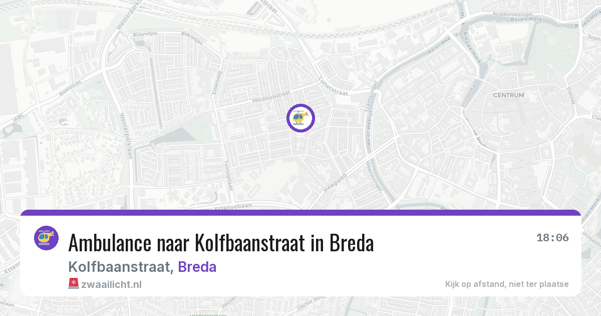 Ambulance naar Kolfbaanstraat in Breda — 2 jul 2026
