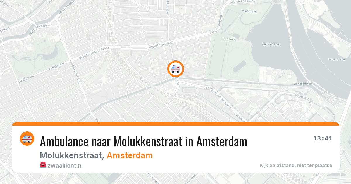 Ambulance naar Molukkenstraat in Amsterdam — 5 aug 2026