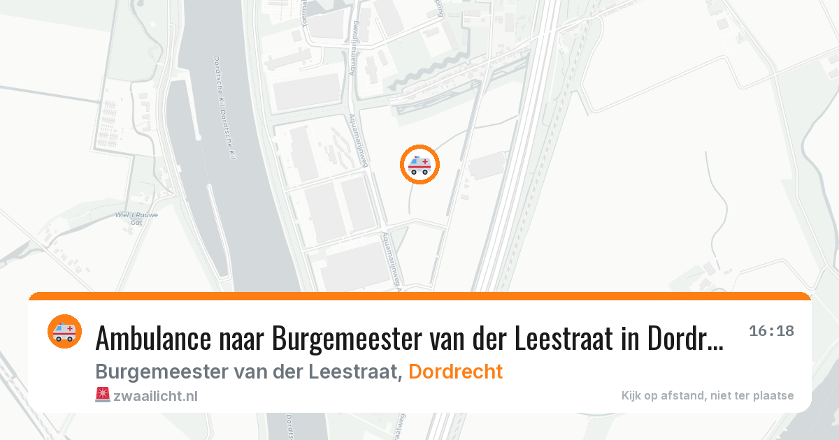 Ambulance naar Burgemeester van der Leestraat in Dordrecht — 20 mei 2026