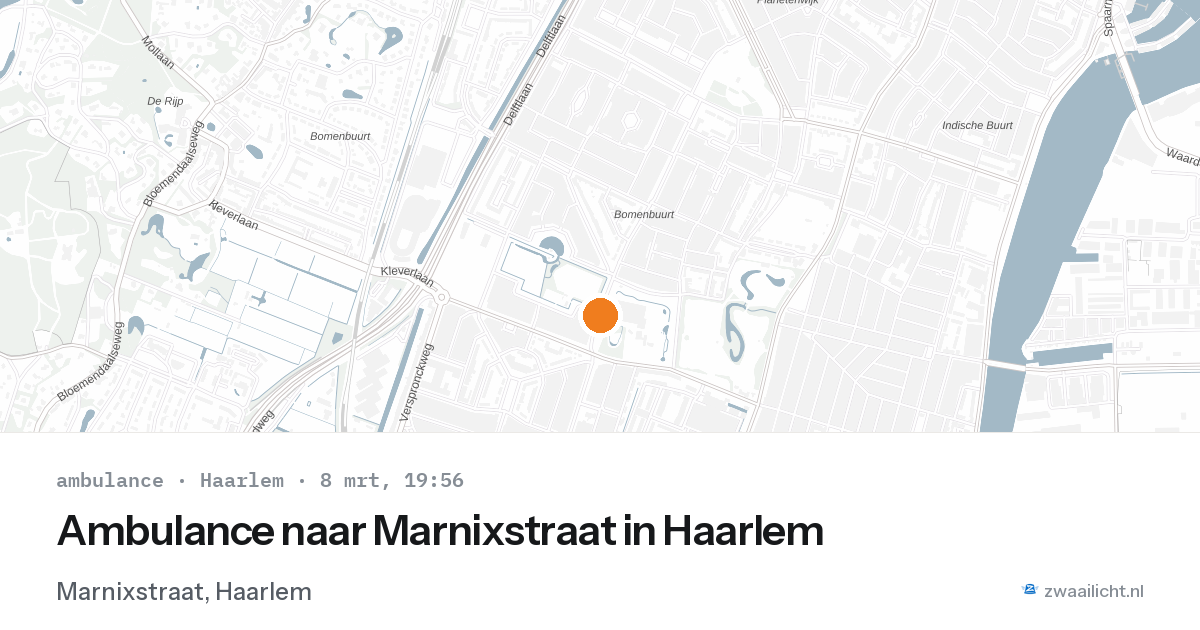 Ambulance naar Marnixstraat in Haarlem — 8 mrt 2026