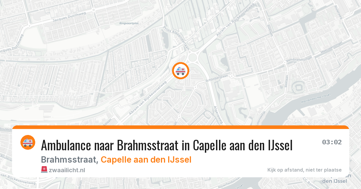 Ambulance naar Brahmsstraat in Capelle aan den IJssel — 22 jun 2026