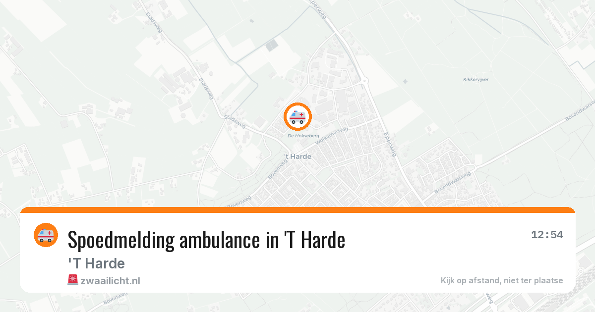 Spoedmelding ambulance in 'T Harde — 22 jul 2026