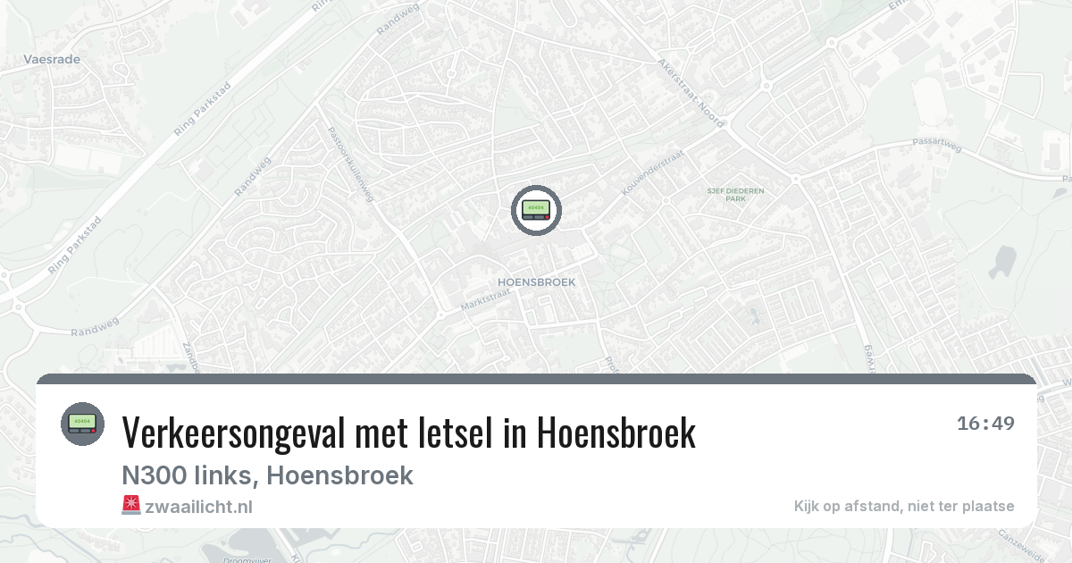 Verkeersongeval met letsel in Hoensbroek — 12 jun 2026
