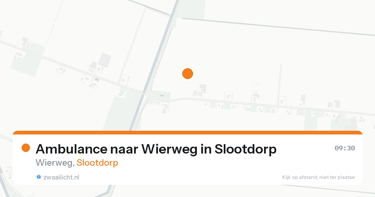 Ambulance naar Wierweg in Slootdorp — 13 aug 2026