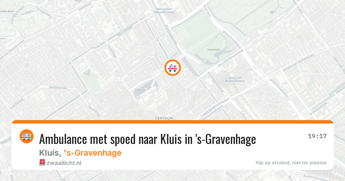 Ambulance met spoed naar Kluis in 's-Gravenhage — 19 mrt 2026